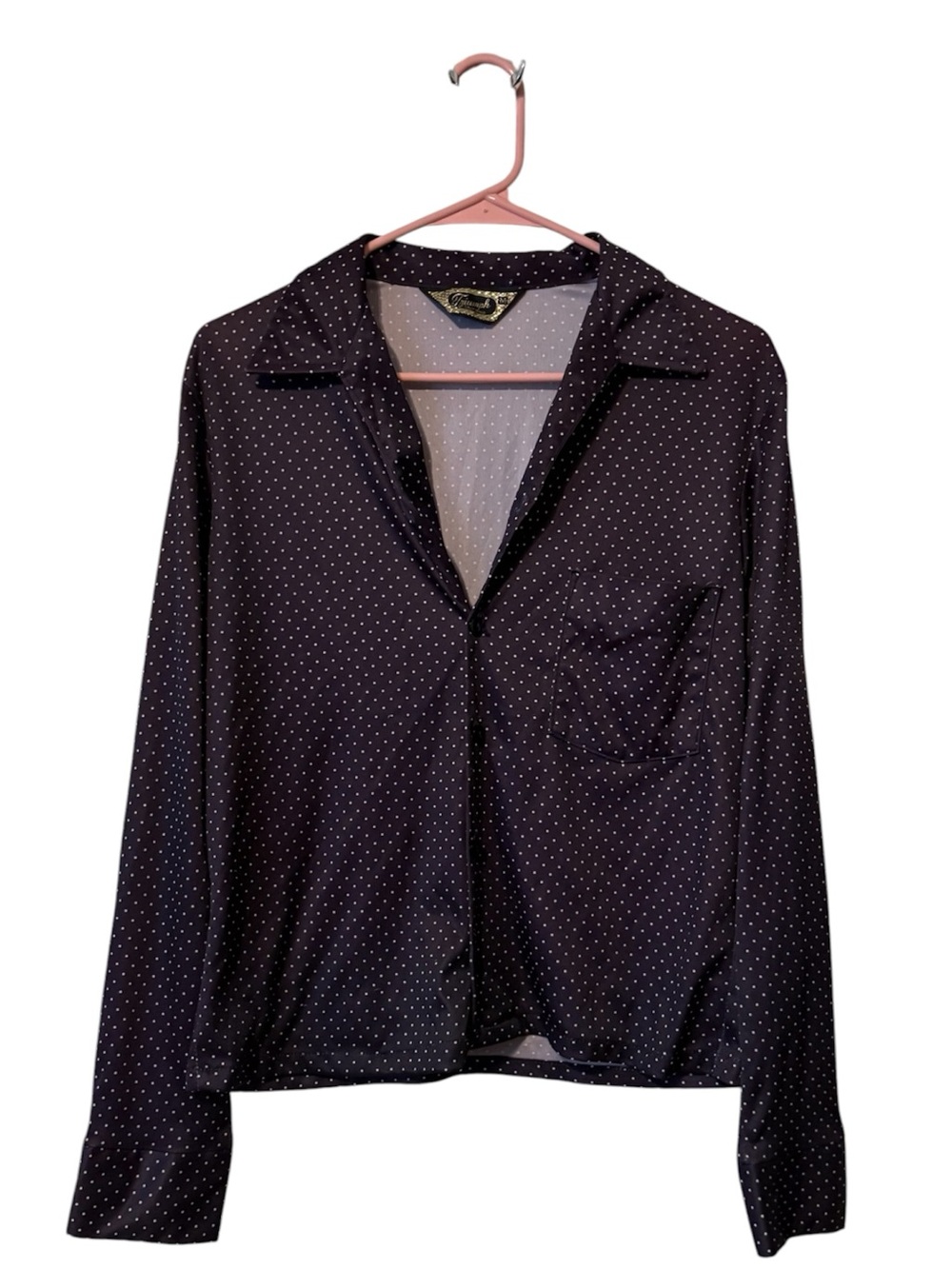 Triumph Polka Dot Purple and White Blouse